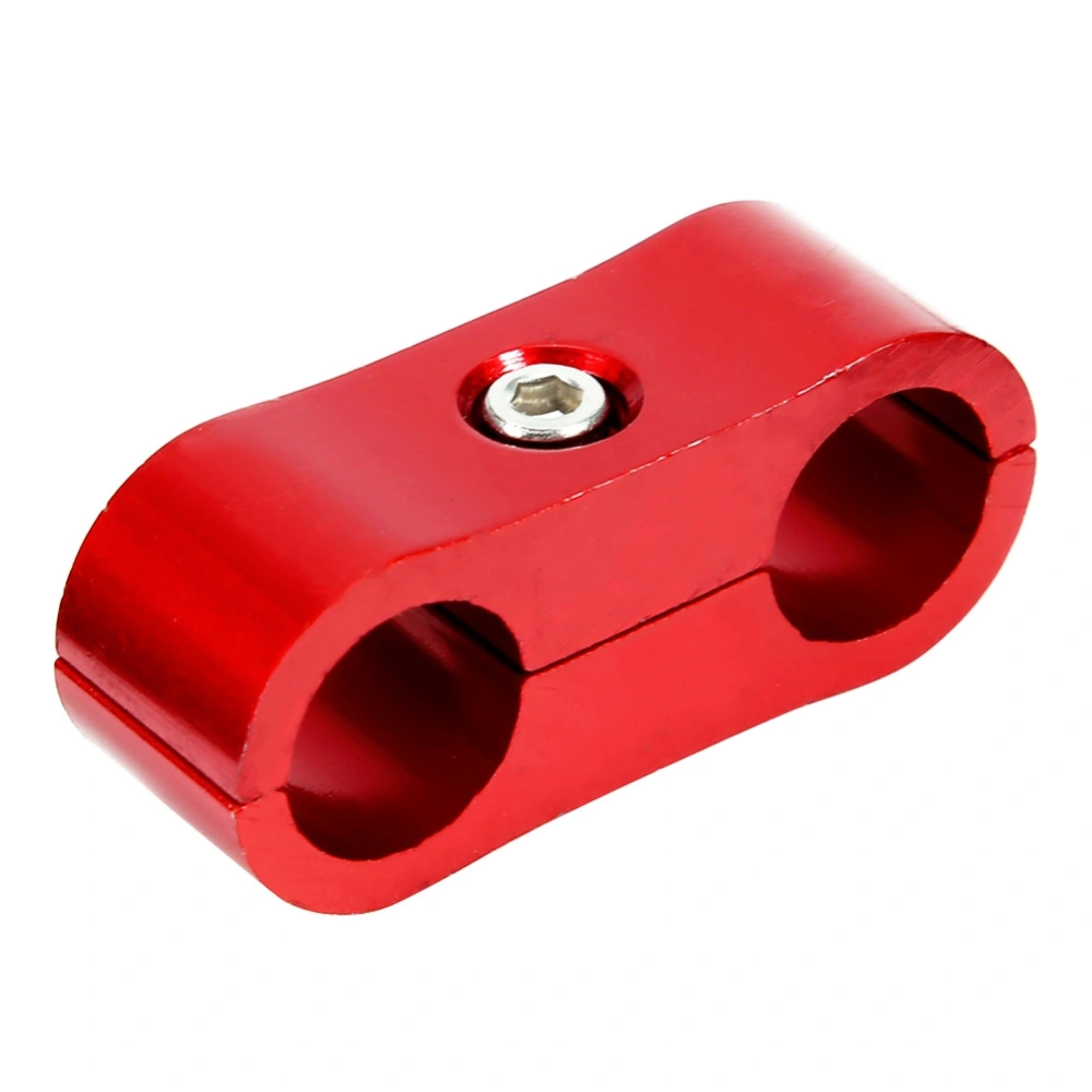 Aluminum Alloy AN4 Oil Fuel Water Hose Tube Separator Divider Auto Accessory (Red)