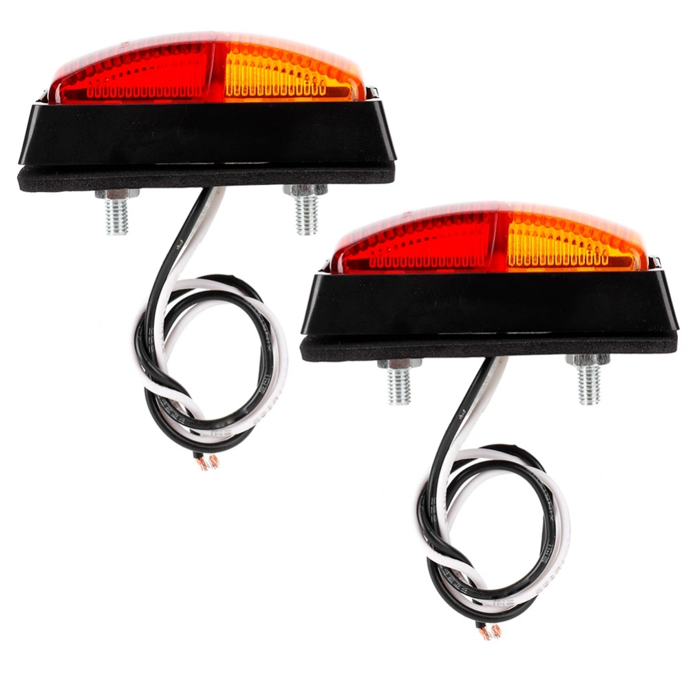 2pcs 10-30V 0.12A 8-LED Truck Side Lamp Trailer Side Marker Indicators Light Signal Light