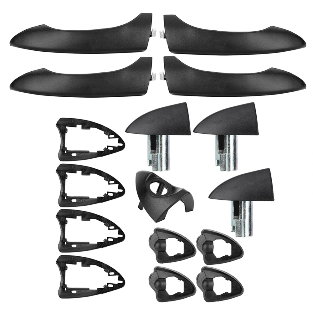 BuyWeek Left Dirver Side Car Outside Door Handle Kit Fit For E53 X5 2000-2006 51218243617 51218243618