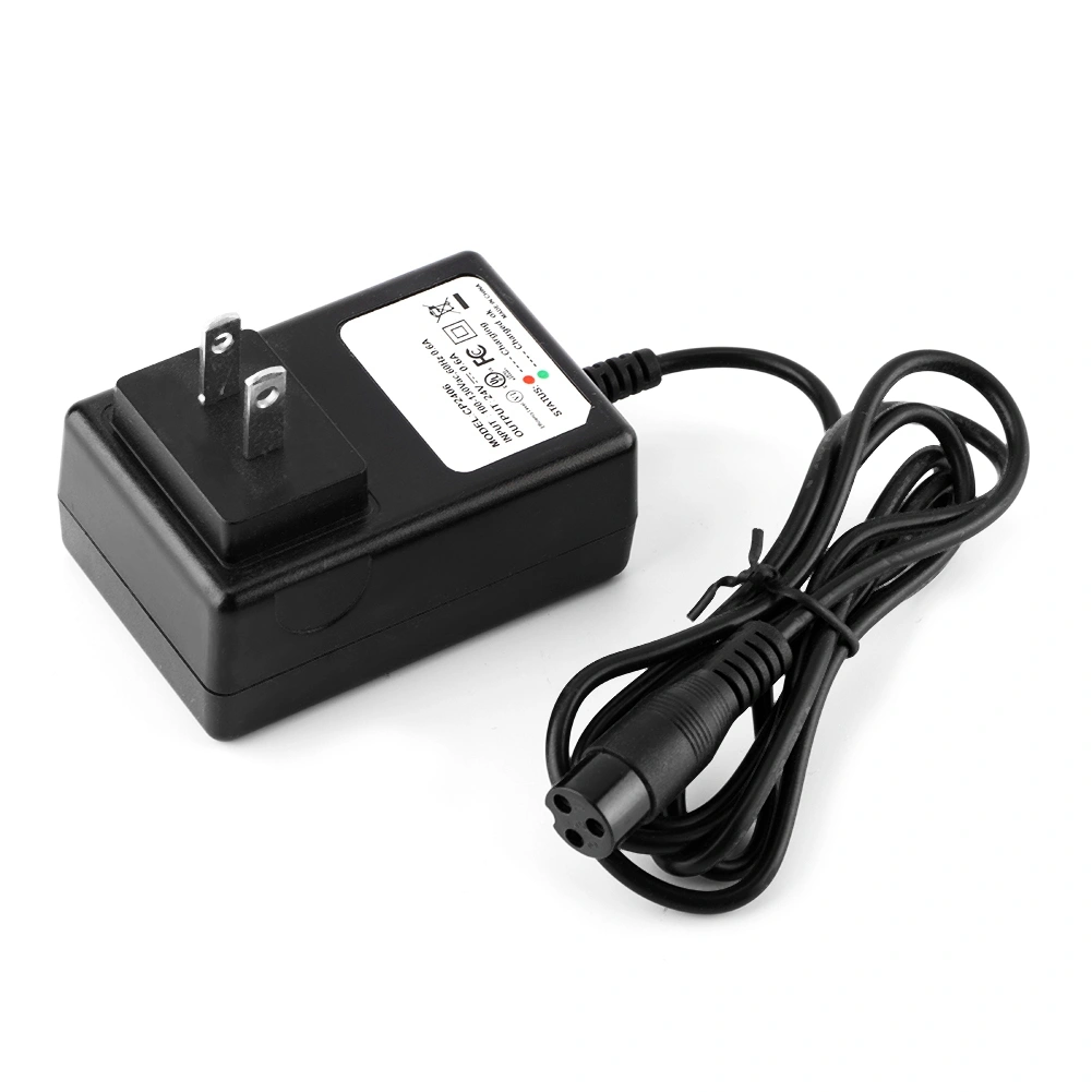 BuyWeek 24V 0.6A 3-Prong Battery Scooter Charger For Razor E 100 E 125 E 500 S PR 200(US Plug 110 V-130
