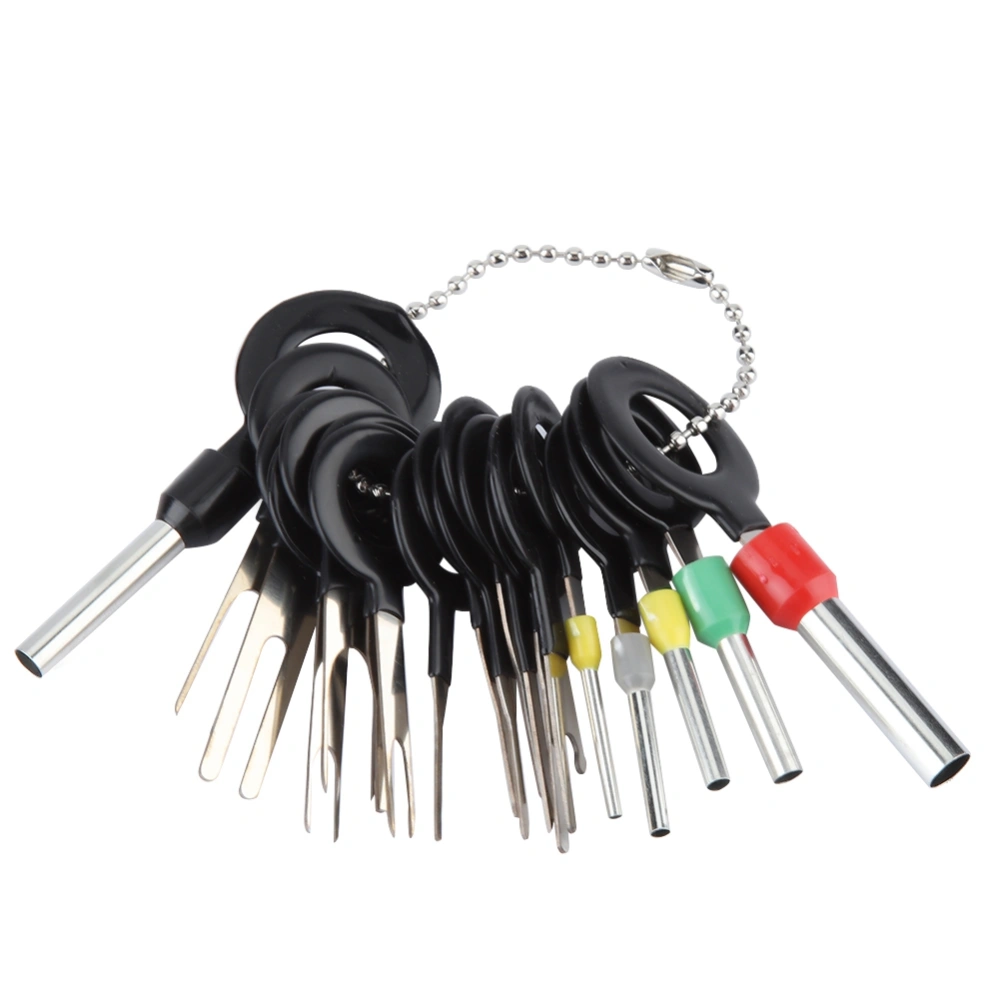 18Pcs Car Wire Harness Plug Terminal Extractor Pick Connector Crimp Pin Back Needle Remove Tool