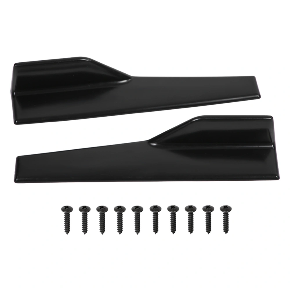 2 Pcs Car Universal Matte Black Side Skirt Rocker Splitter Winglet Wings Canard Diffuser