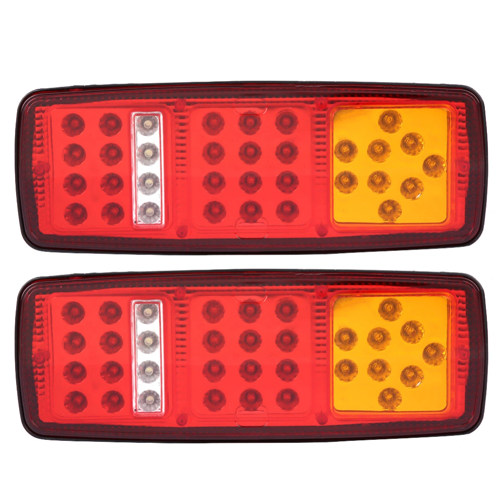 1 Pair LED Indicator Lights Rear Tail Brake Reverse Lamp for 12V Trailer Truck RV