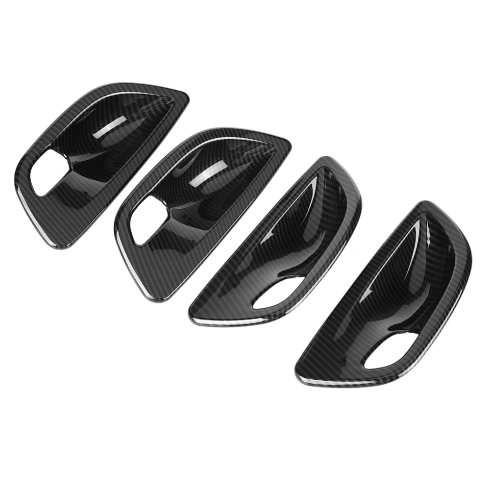 4pcs Carbon fiber Style ABS Interior Door Bowl Cover Trim for BMW 5 Series F10 2011-2016