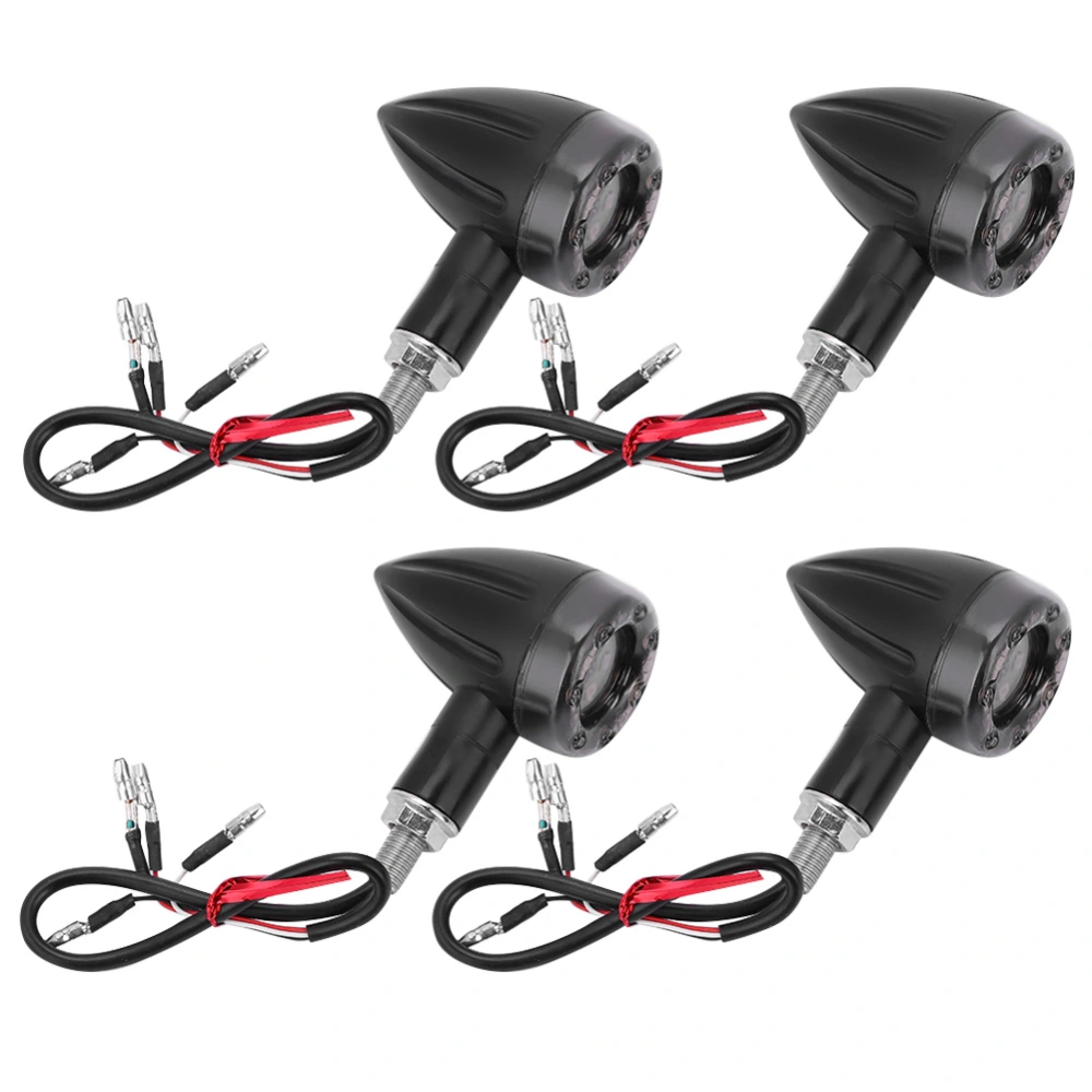 4Pcs Motorcycle Universal Flash Indicator Turn Signal Light Cornering Rear Lamp Brake Lights