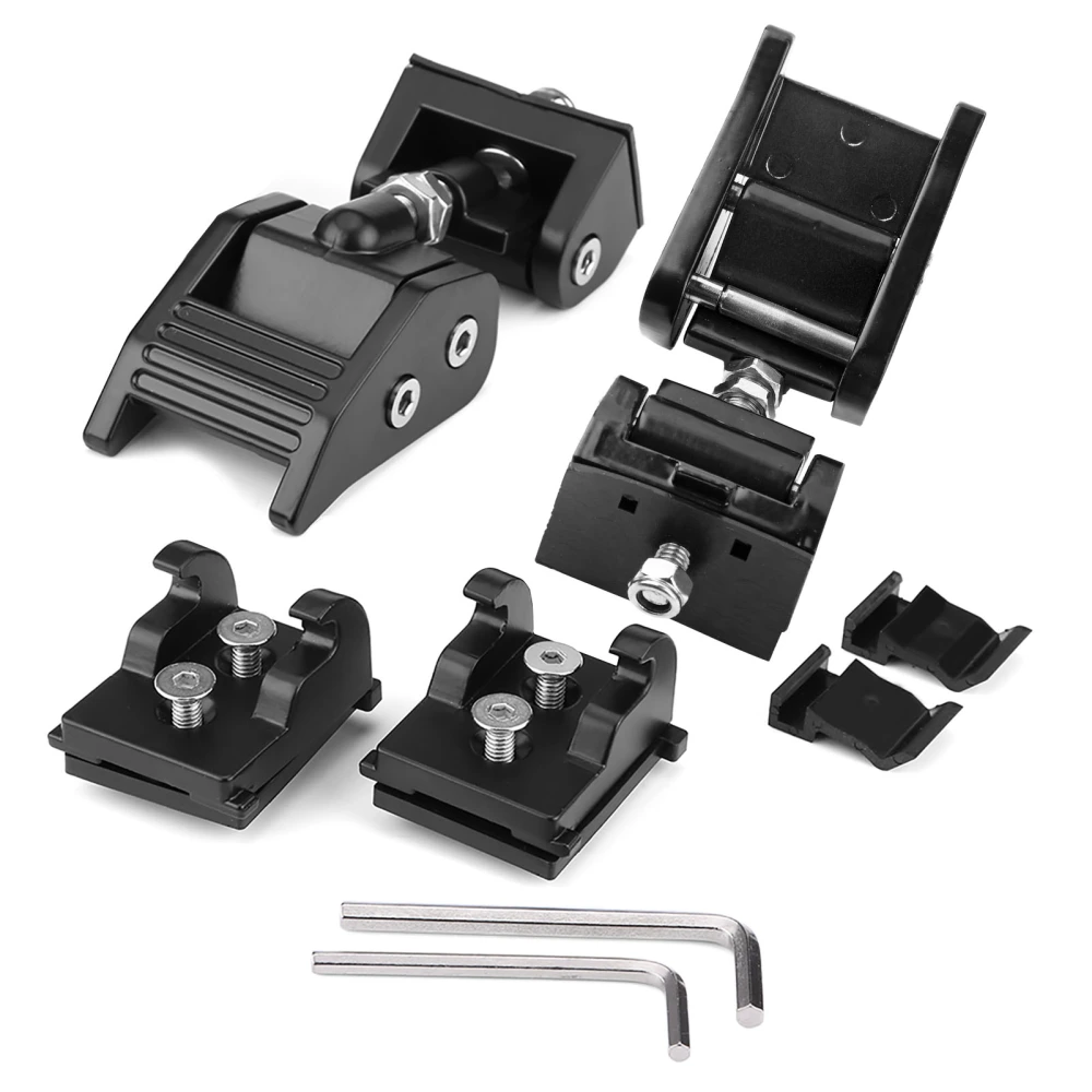 2pcs Hood Lock Latch Bracket Buckle Kit Hold Down for Wrangler JK Unlimited 2007-2017