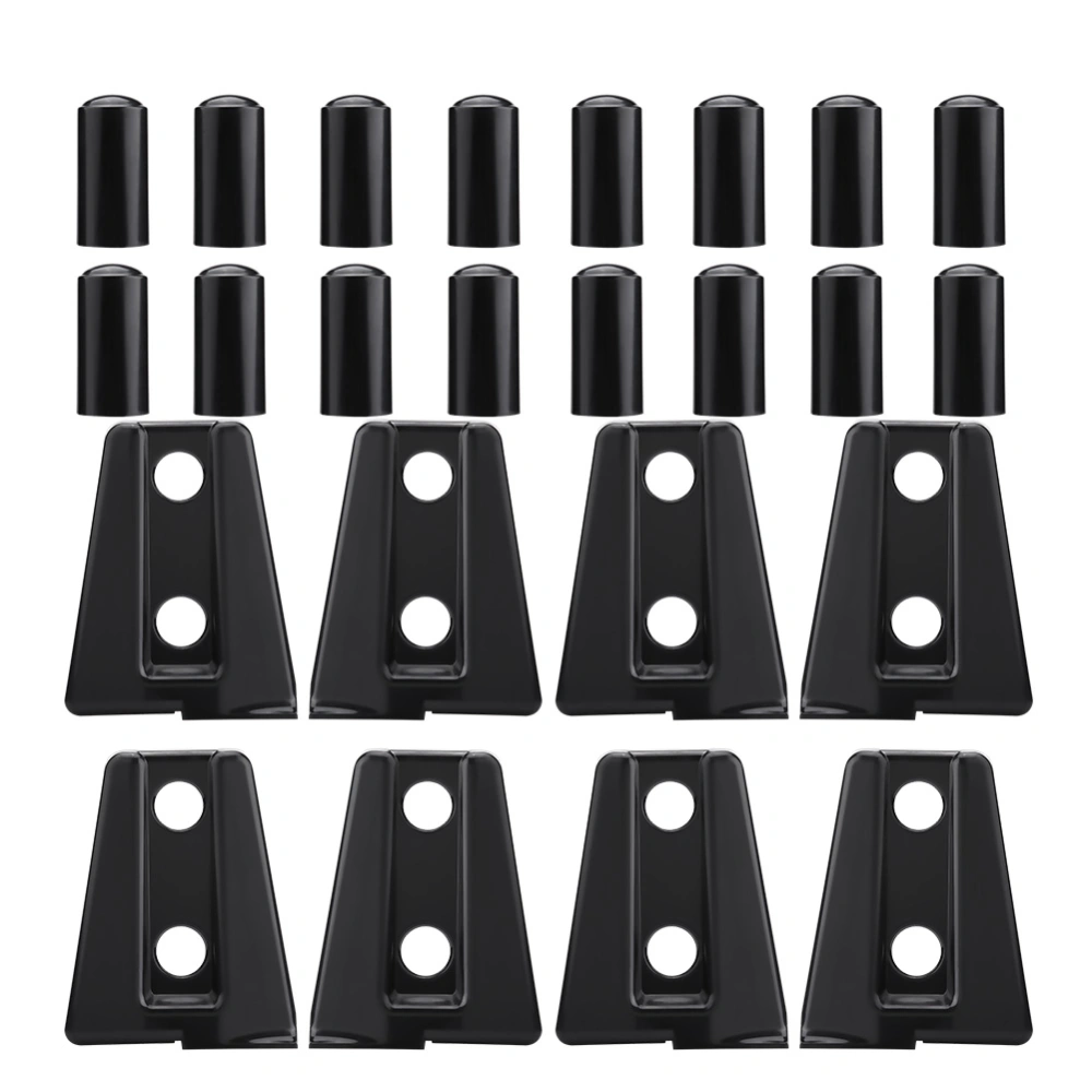 8pcs Black Car Door Hinge Cover Trim for Jeep Wrangler JK Unlimited 4-Door 2007-2018