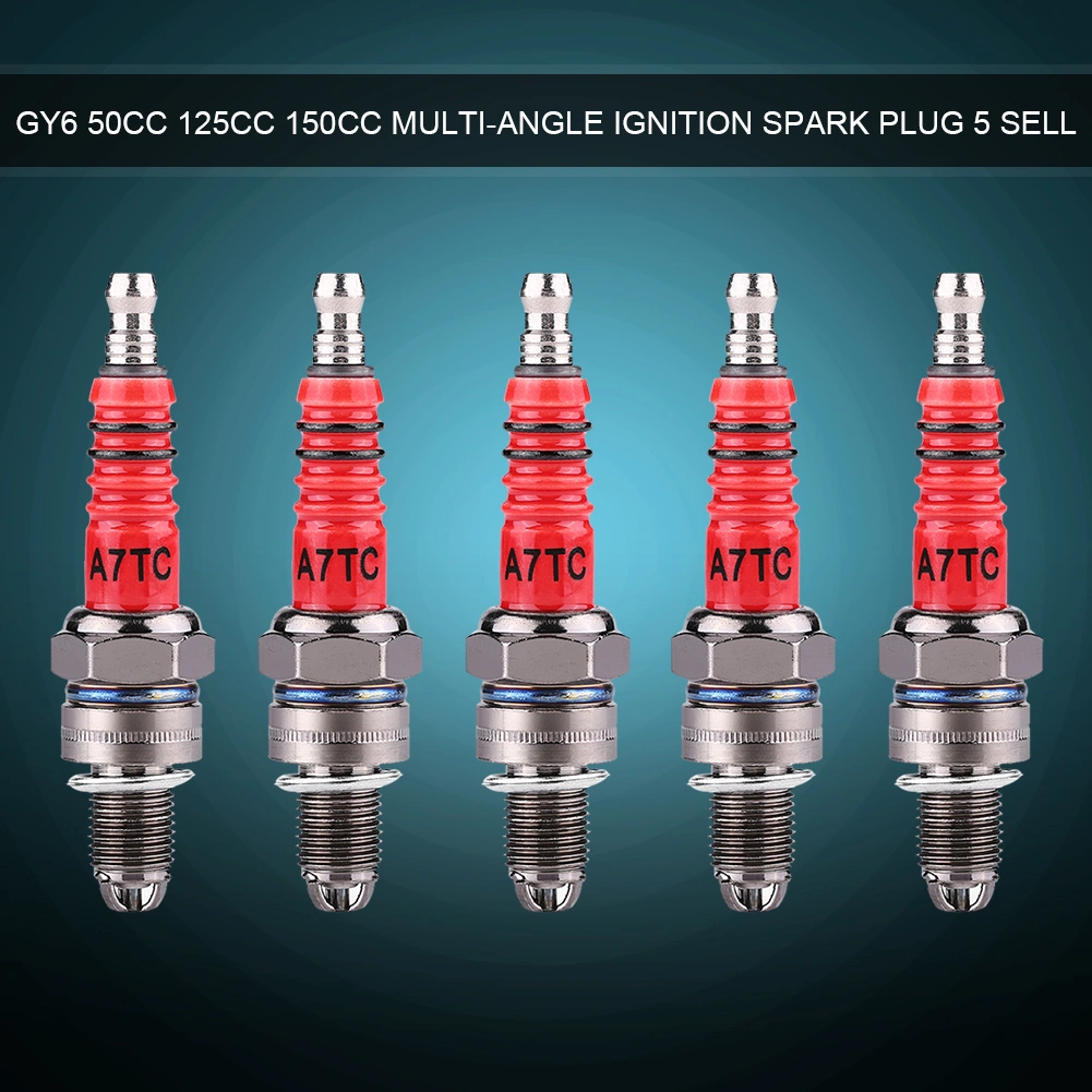 5Pcs Racing Spark Plug with Single Electrode for Scooter GY6 50CC 125CC 150CC