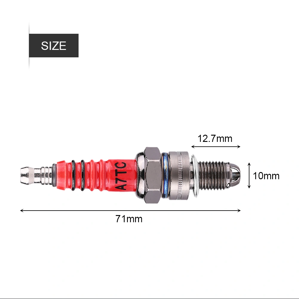 5Pcs Racing Spark Plug with Single Electrode for Scooter GY6 50CC 125CC 150CC