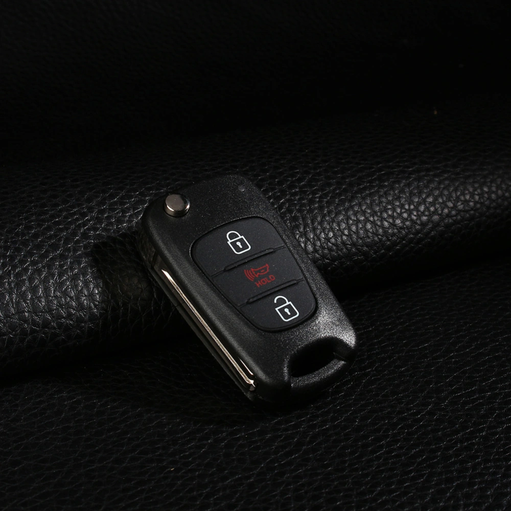 Black 3 Buttons Replacement Remote Key Fob Shell Pad Case For KIA Soul New LJ