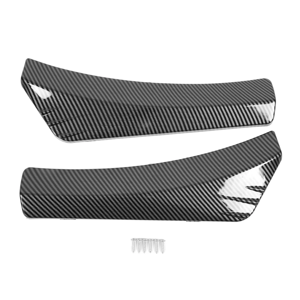 2Pcs Front Bumper Lip Angle Left And Right Bumper Protector Durable High Temperature Resistance Lip Splitter Carbon Fiber Look