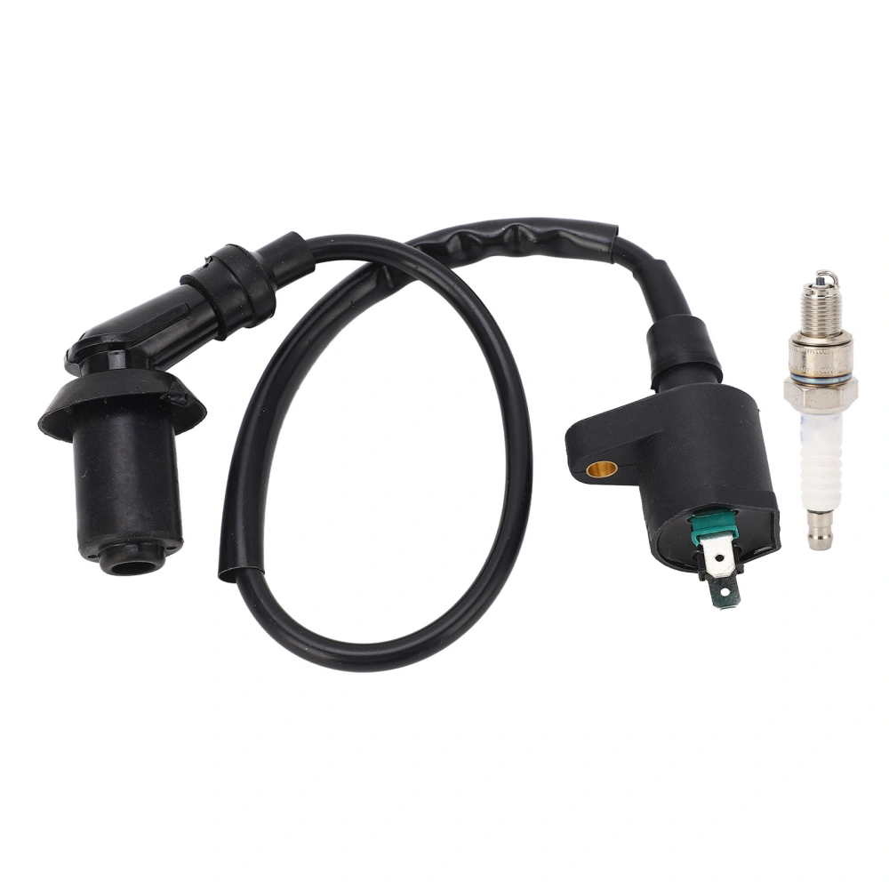 9mm Motorcycle Ignition Coil Stable High Performance Ignition Coil with Spark Plug Replacement for XR50 CRF50