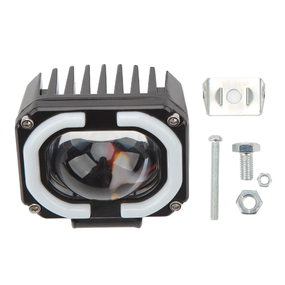 10 to 60V LED Spotlight 2000LM IP67 Waterproof Two Color Lens Cubes Work Light for Truck Car SUV ATV UTV Boat Motorcycle Blue Aperture