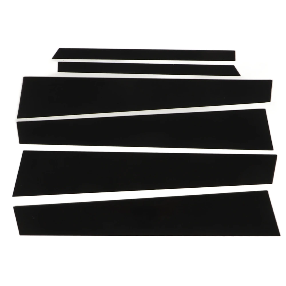 6 Pcs B Pillar Posts Door Trim Glossy Black Exterior Side Door Window Cover Decal for Accord Seven Generations 2003‑2007