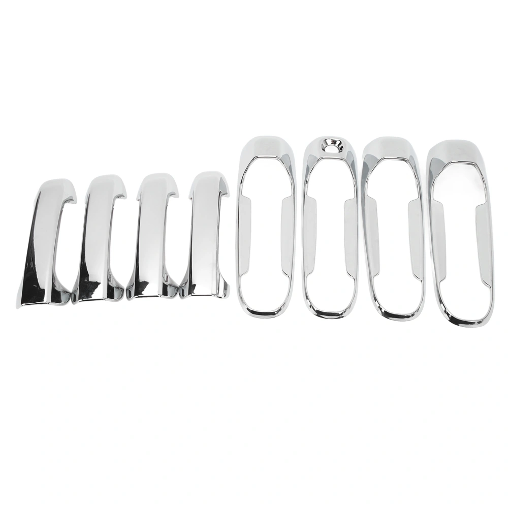 4PCS Chrome Door Handle Cover Anti Scratch Car Left Right Side Handle Cap Replacement for Dodge RAM 1500 2500 3500