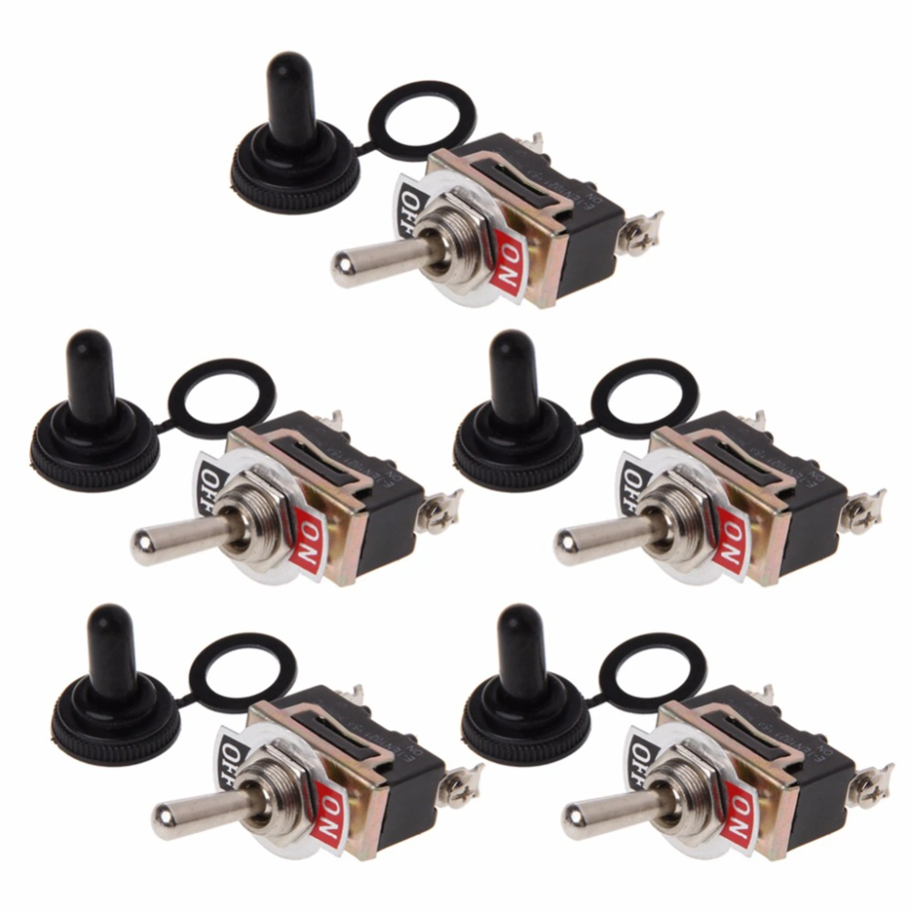 BuyWeek 5PCS Car Modified Light Switch with 5PCS Waterproof Rocker Toggle Switch