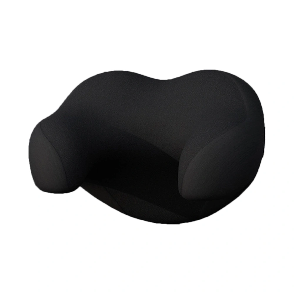 Car U Shaped Pillpw Headrest Memory Foam Cushion Neck Rest Pillow for Automobiles Pure Black