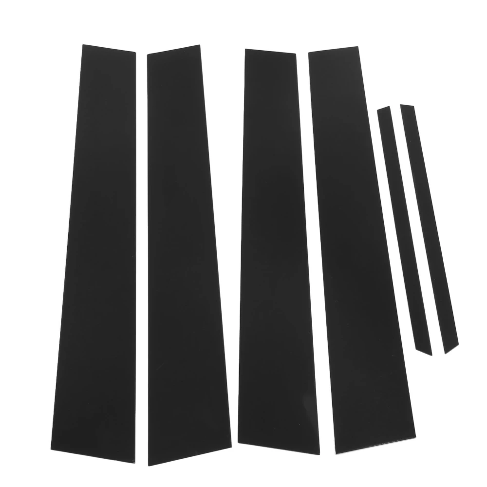 6Pcs Car Side Door Window Molding Trim B Pillar Post Sticker Glossy Black Automotive Window Moldings Replacement for Corolla 2014-2018