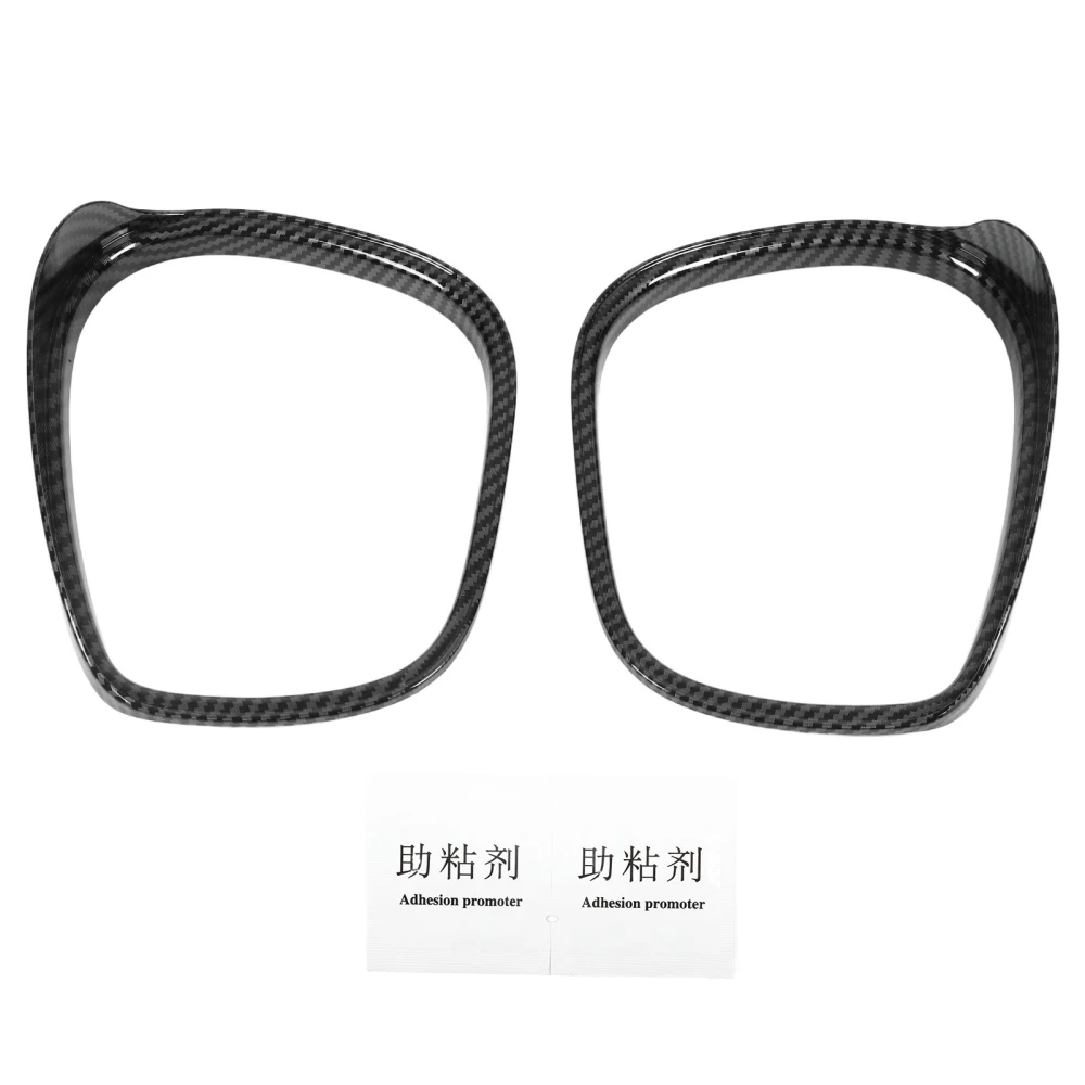 2pcs Rearview Mirror Rain Shield Carbon Fiber Style Side Mirror Rain Eyebrow Trim Replacement for Mustang Mach‑E