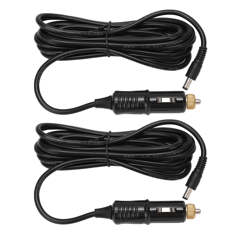 2 Pcs DC 12V Car Charger Power Supply Cable Cigarette Lighter Cord Male Plug for Auto