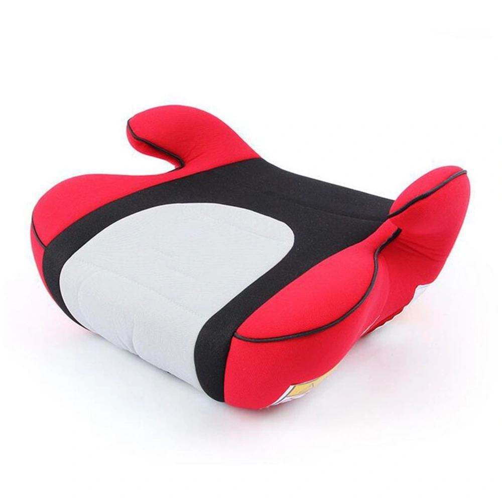 Child Safety Seat Heightening Cushion Comfortable Breathable Car Interior Replacement for 3‑12 Years Old Red