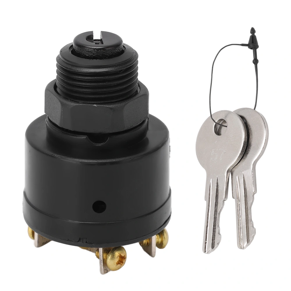 6 Screw 3 Positon Ignition Key Switch 393301 With 2 Keys for OMC Inboard Outboard Powered Boats