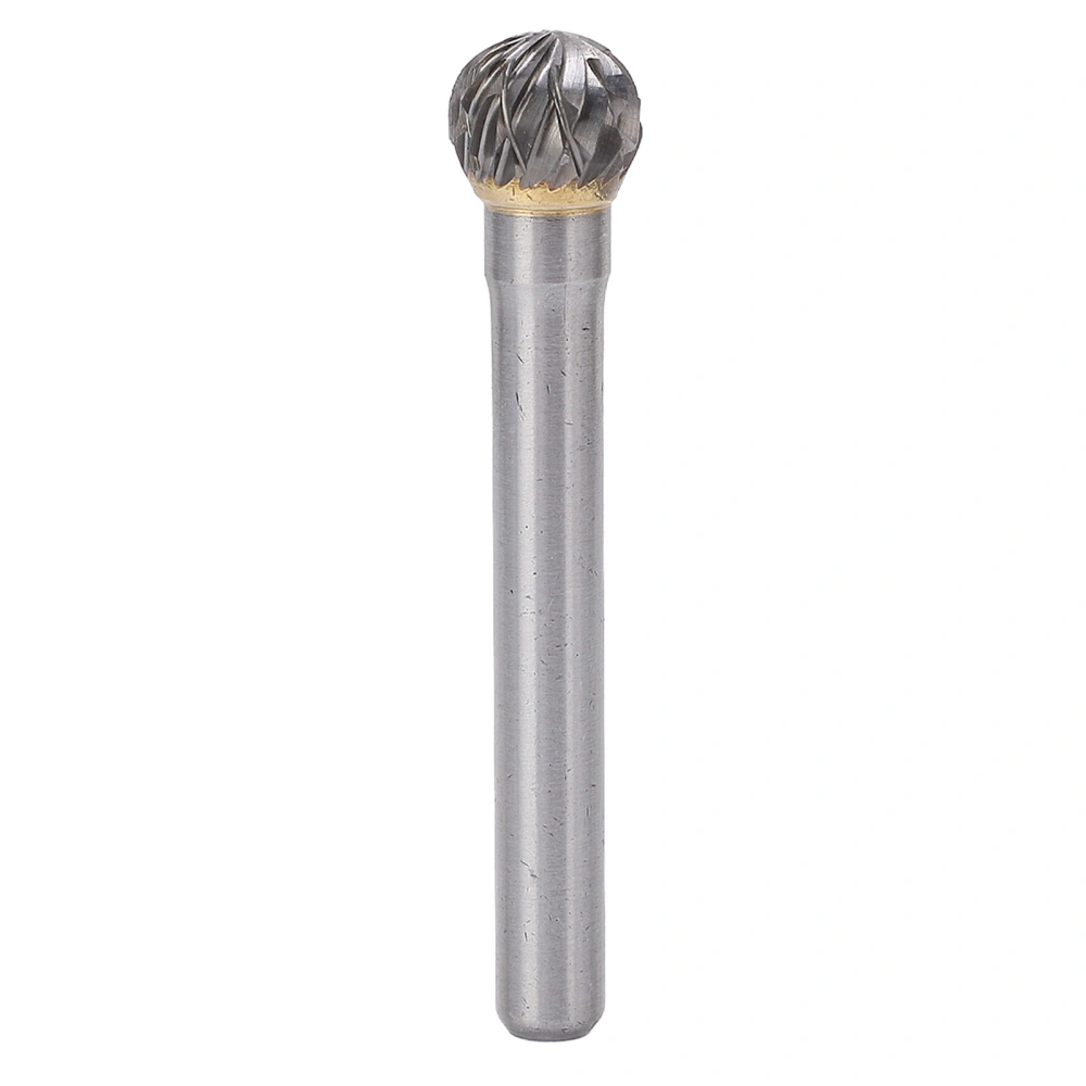 BuyWeek Double Cut Carbide Rotary File 10mm Ball Head 54mm Long Shank for Wood Carving Metalwork Deburring Grinding