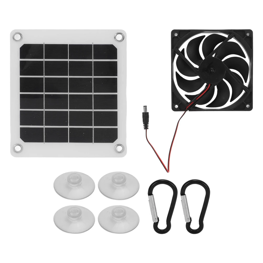 10W Solar Powered Exhaust Fan 5V Waterproof Portable Monocrystalline Silicon Solar Panel Ventilator for RV