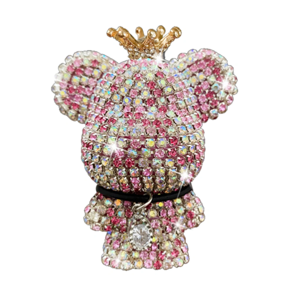 BuyWeek Car Air Freshener for Vent Decoration Bling Rhinestone Bear Car Interior Hanging Accessories for Car Air Vent Clip Decoration