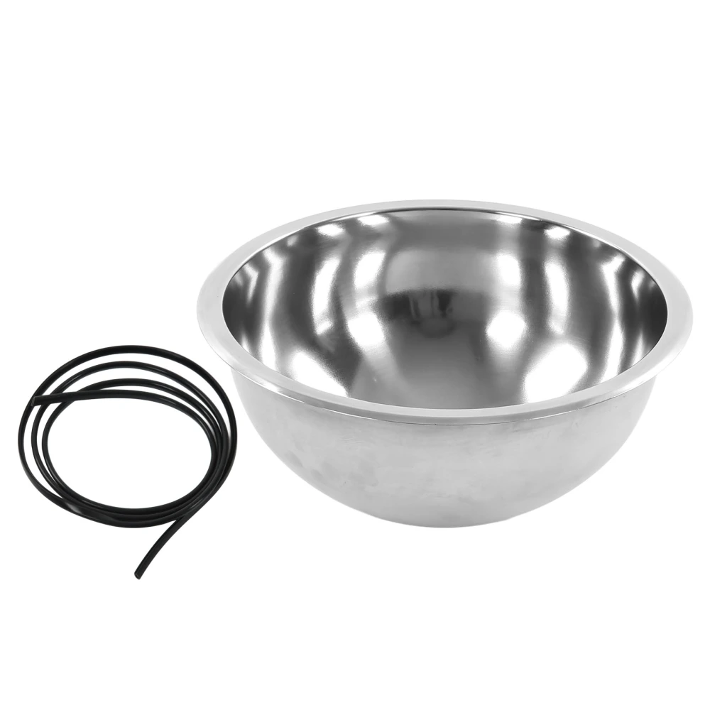 RV Single Bowl Sink Round 340mm/13.4in Diameter 304 Stainless Steel Large Capacity for Camper Yacht Kitchen