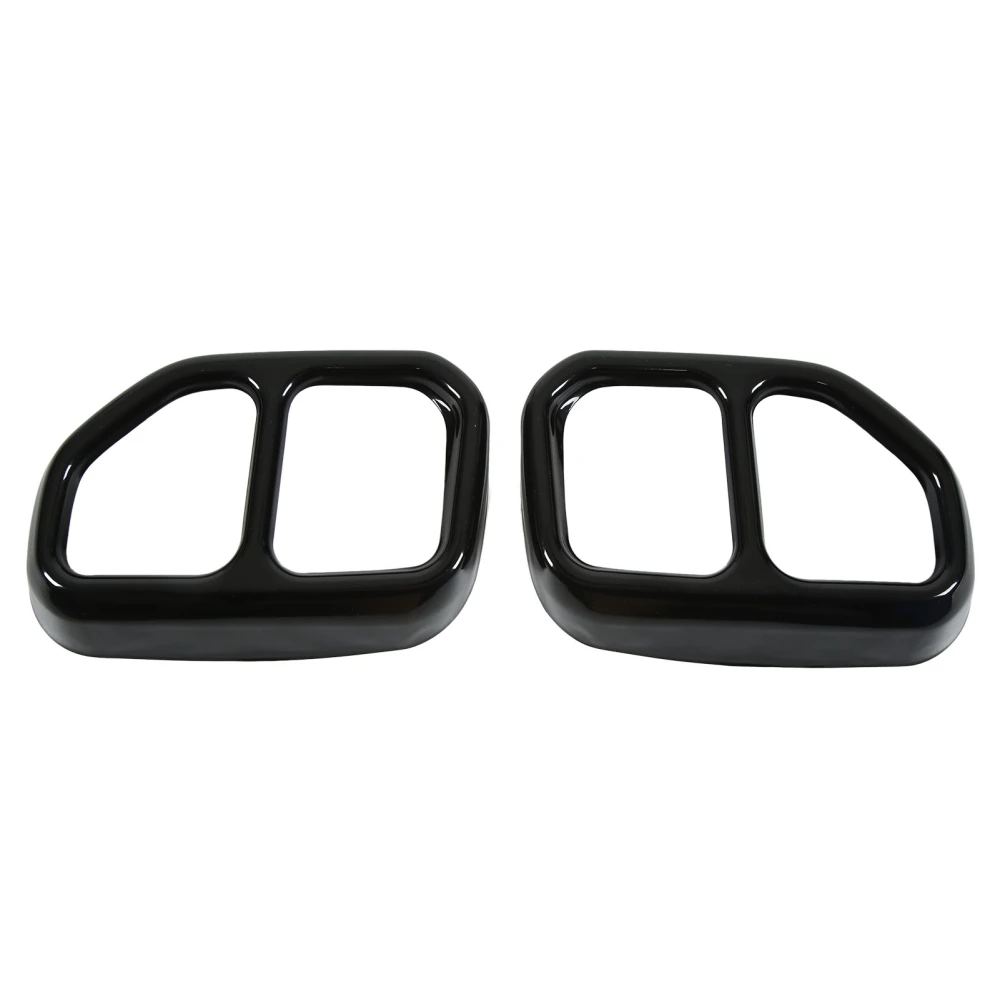 2pcs Gloss Black Car Tail Exhaust Pipe Cover Trim Stainless Steel Exterior Accessories Replacement for X3 X4