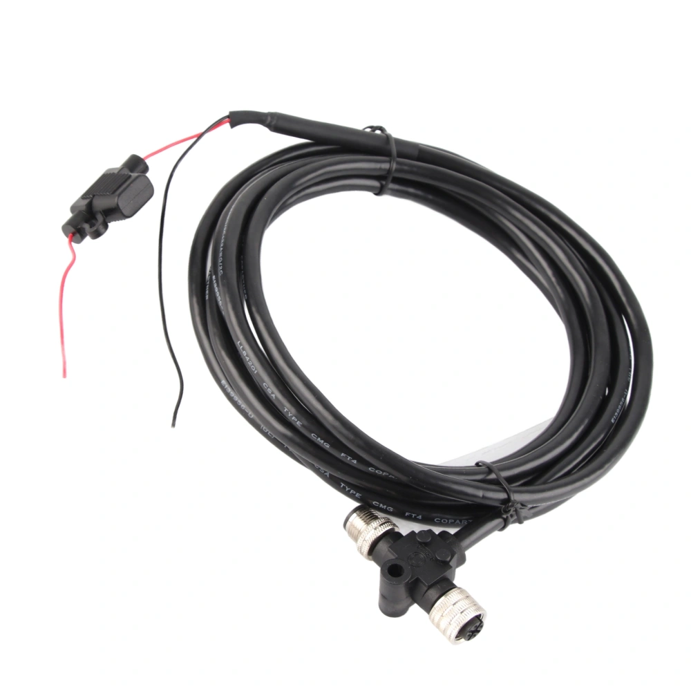 For NMEA2000 Starter Cable with T Connector Fuse 3Meter 5Pin M12 Thread IP67 Waterproof for Simrad Networks