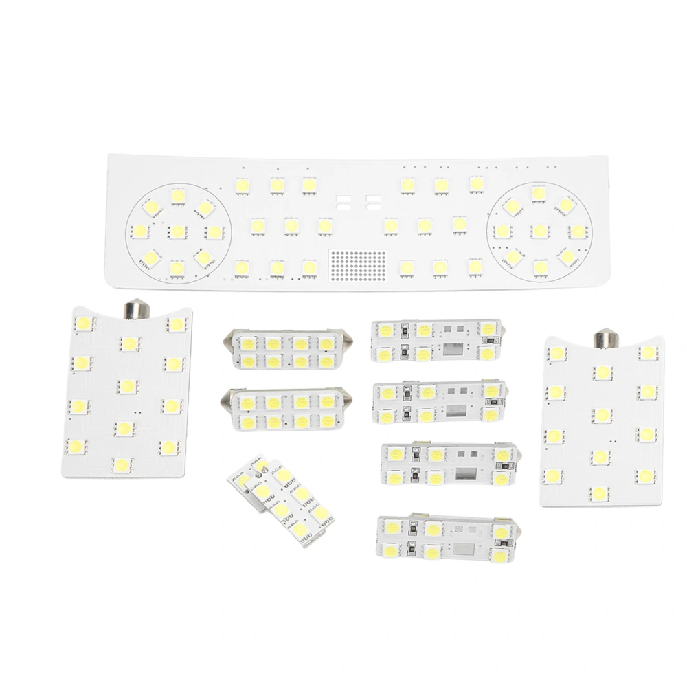 10Pcs/Set SMD 108LEDs Car Interior Reading Light White 8000LM Roof Map Lamp for MK6 2011‑2018