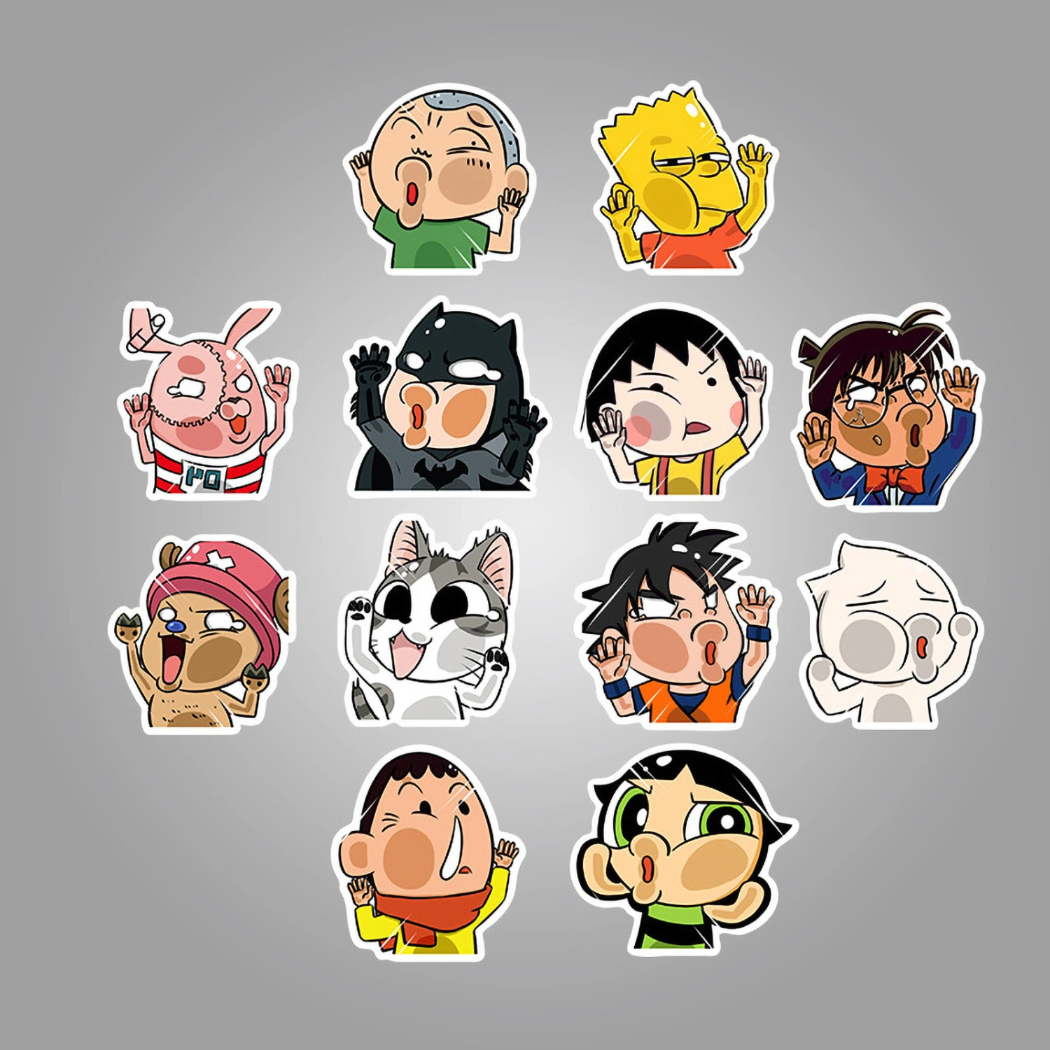 BuyWeek 50pcs Car Decorative Sticker Waterproof Cute Cartoon Decals for Luggage Laptop Bicycle