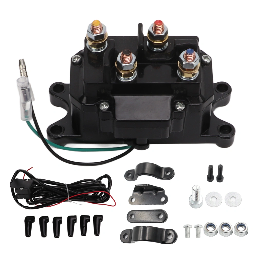 Electric Winch Solenoid Relay Contactor Thumb Switch Combo 63070 for Jeep UTV ATV Pickup Truck