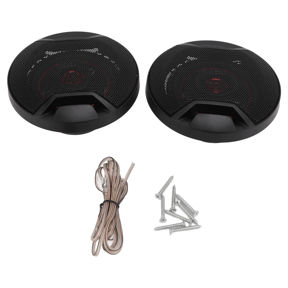 BuyWeek 1 Pair of Car Dome Tweeters Audio Speakers System Capacitor Universal 250W 4in GT‑HP 4H