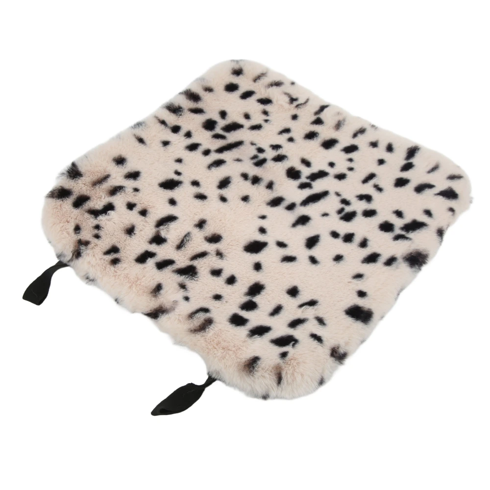 Universal Auto Front Seat Pad Soft White Black Spots Keep Warm Car Seat Cushion for Winter