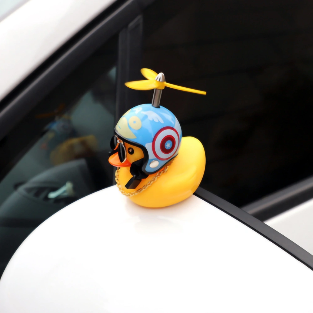 BuyWeek Car Duck Toy Cool Yellow Rubber Decoration Ornaments for Dashboard Rearview Mirror Cars RoofNo.2