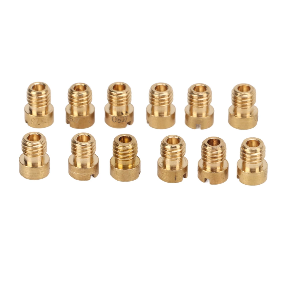 BuyWeek 12pcs Carburetor Main Nozzle Main Jets Kit 75‑102 Replacement for Dellorto PHBG AD DS