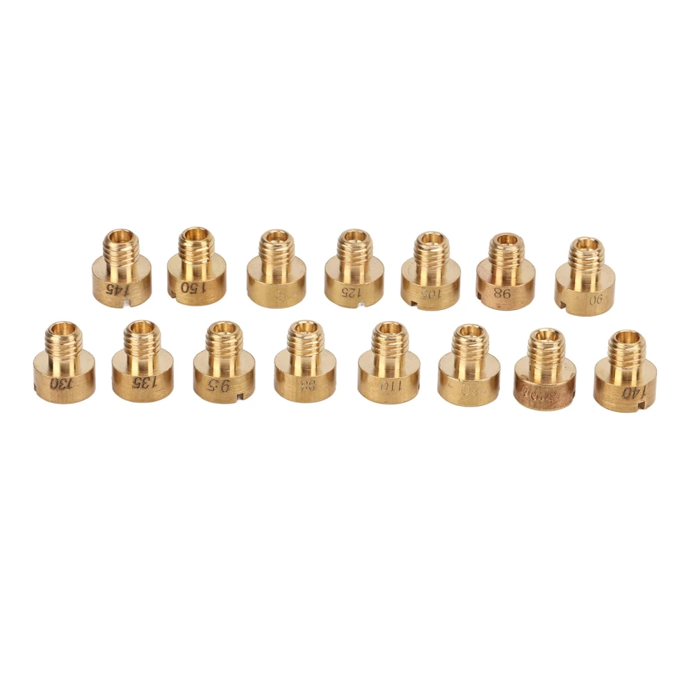 BuyWeek 15pcs Carburetor Main Jets Kit 88-150 Metal Durable Nozzle for Mikuni N100 604 VM22 VM24 VM26 VM30