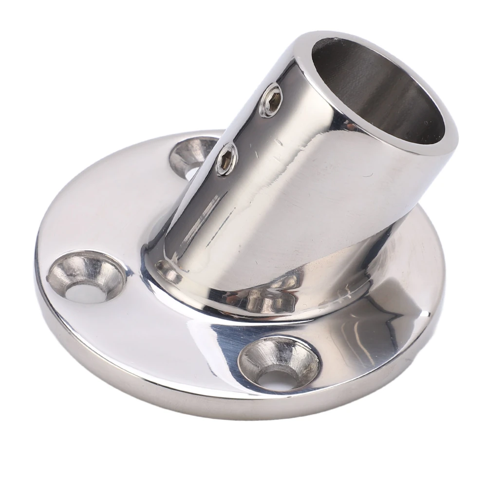 Boat Handrail Round Base Fitting 316 Stainless Steel Marine Hardware for 25mm/1in Tube60°