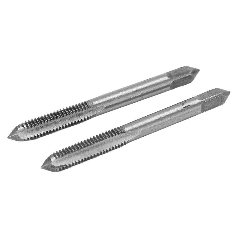 BuyWeek 2Pcs/Set Metric Machine Tap High Speed Steel 3 Straight Flutes Screw Thread Tapping ToolM6x1