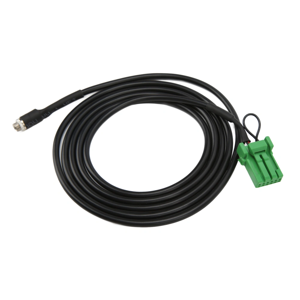 BuyWeek Car Radio Audio Auxiliary IN Harness Cable Adapter Green 12Pin Female 3.5MM Replacement for ACURA RDX