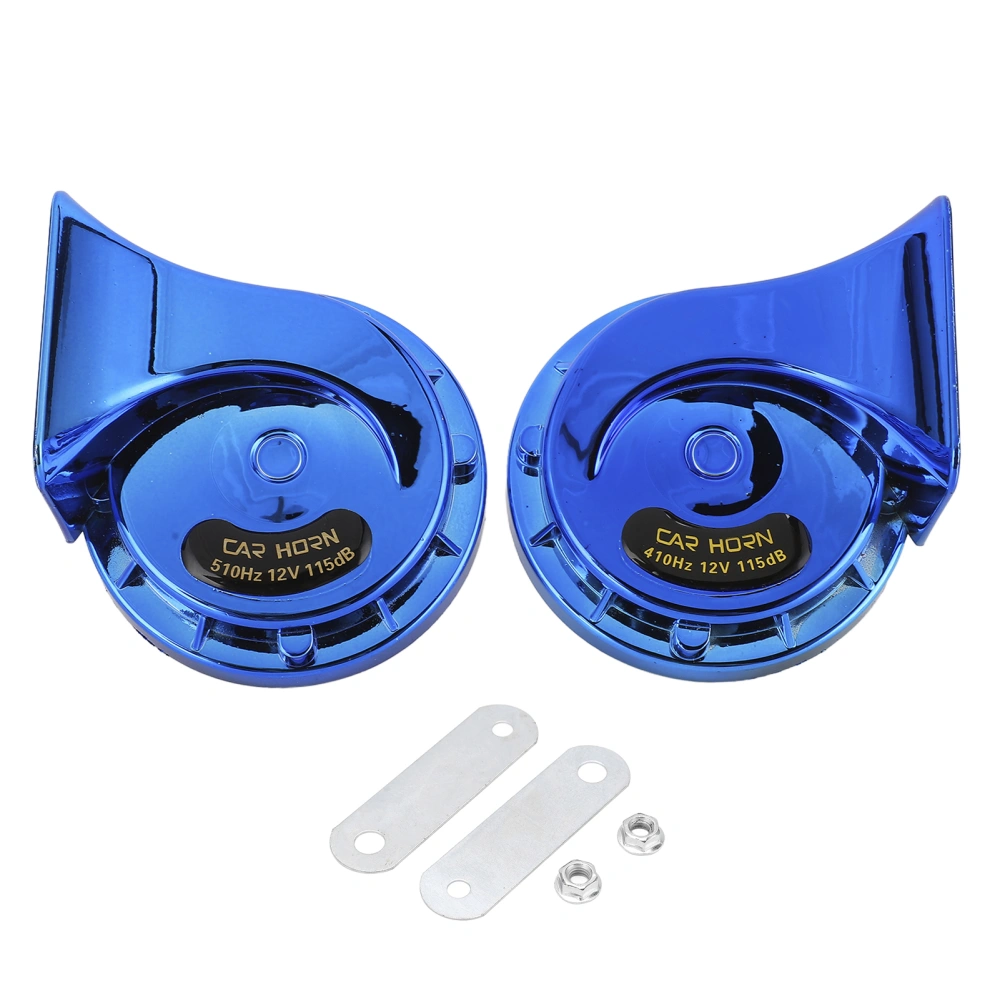 2Pcs Electric Snail Horns Universal 12V 115DB Snail Horn Suitable for Car Motorcycle Boat