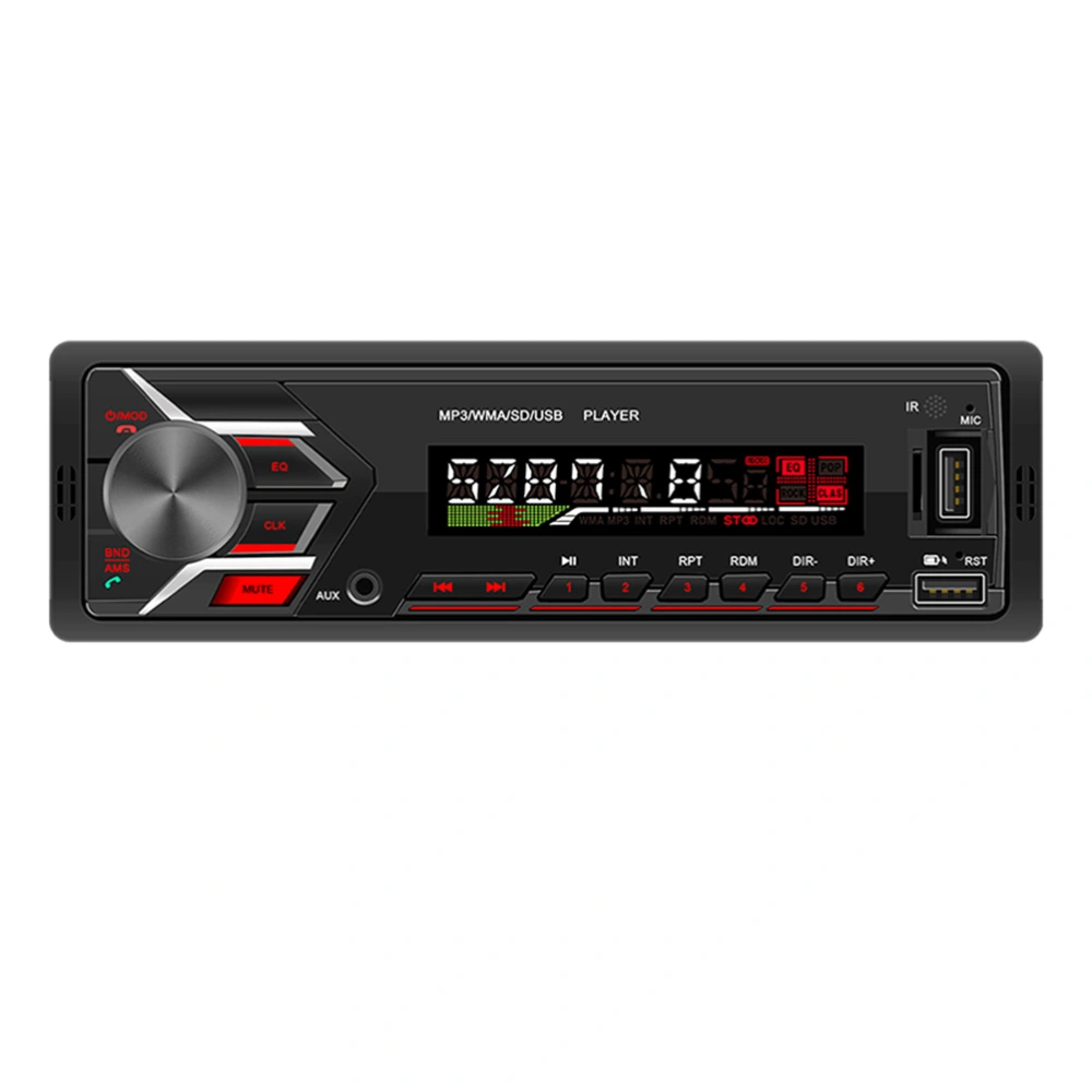 1 Din 12V Car MP3 Player Bluetooth Hands Free Car FM Radio Colorful Lights Car MP3 Multimedia Player