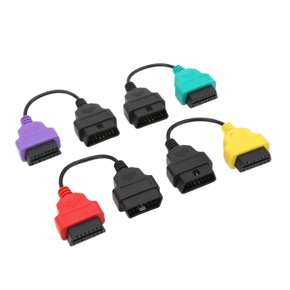 4pcs OBD2 Scanner Cable Adapter Diagnostic Connector Car Scan Tool Replacement for Fiat ECU