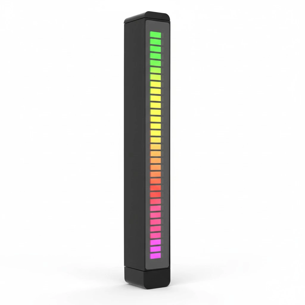 BuyWeek RGB Sound Control Rhythm Lights 32 LEDs 18 Colors Noise Reduction USB Rechargeable for Car Gaming Room DJ Studio