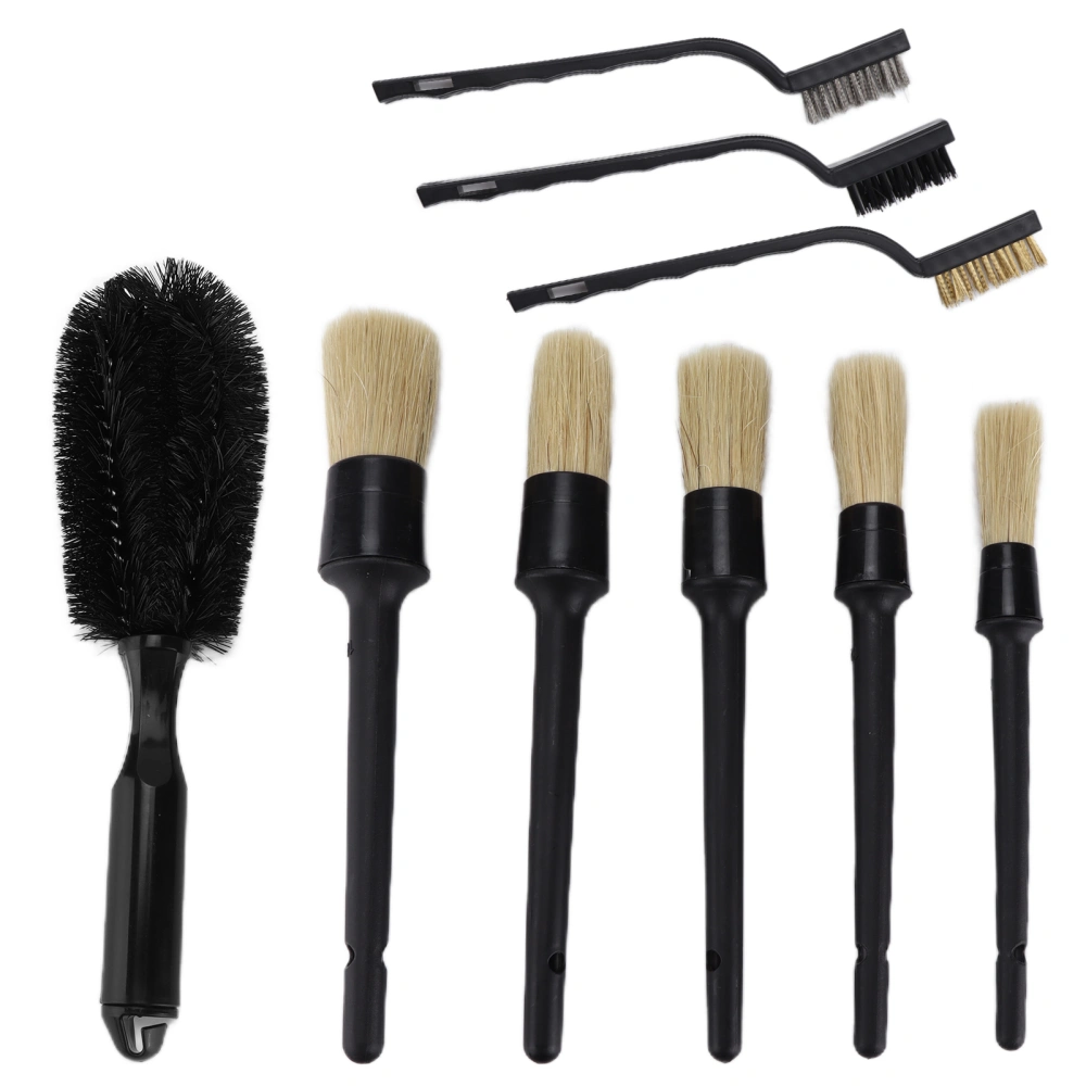 9pcs Car Detailing Brushes Kit Scrub Cleaning Tool for Car Interior Exterior Wheels Dashboard