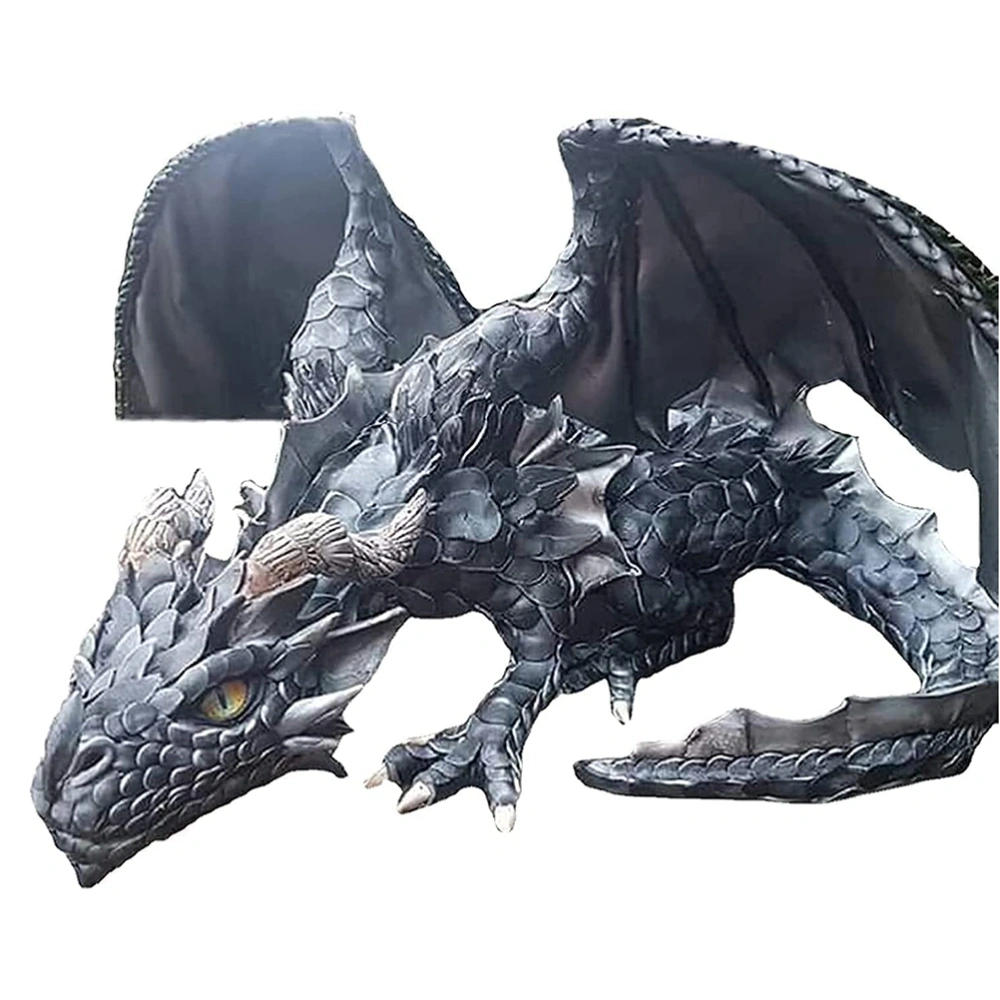 Big Squatting Dragon Sculpture Dragon Statue Sculpture Car Ornaments Resin Animal Figurine Outdoor Garden Decor