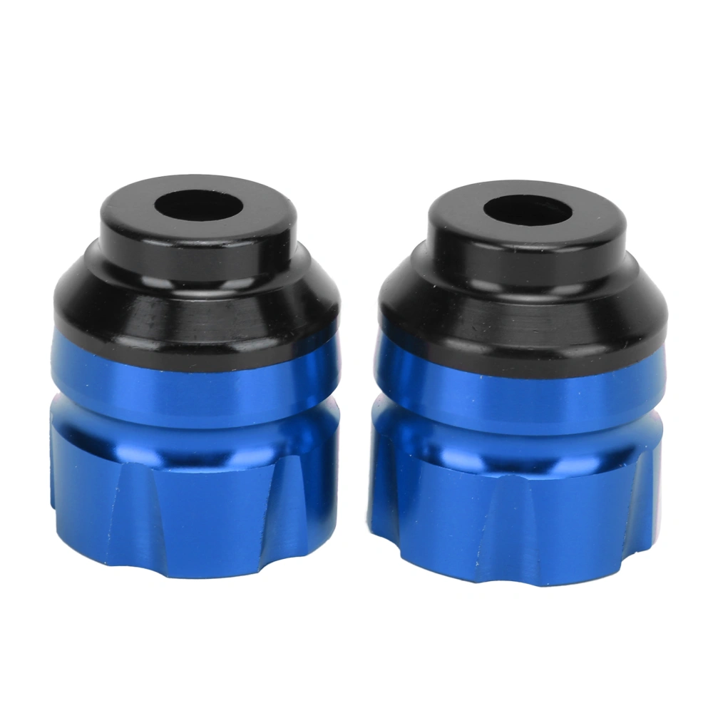 BuyWeek 2PCS Motorcycle Brake Fluid Reservoir Clutch Fuel Cup Aluminium Alloy Universal for Autocycle BikeBlue